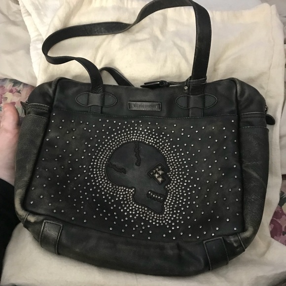 Frye Handbags - Frye Skull Black Laptop shoulder bag large